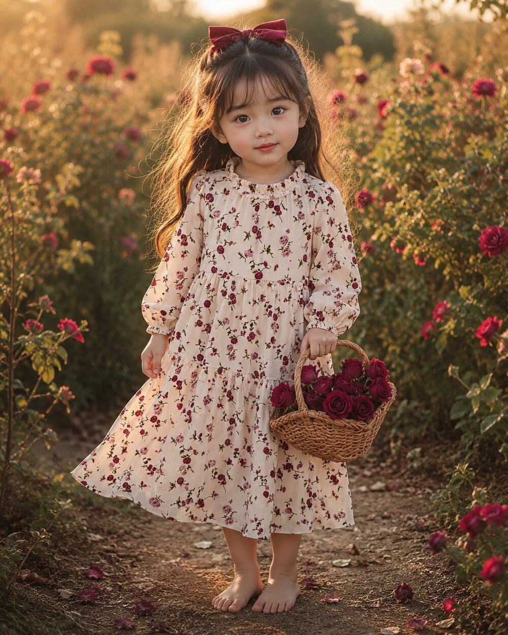 New Cranberry Rosette Chiffon Floaty Twirl Dress 4T